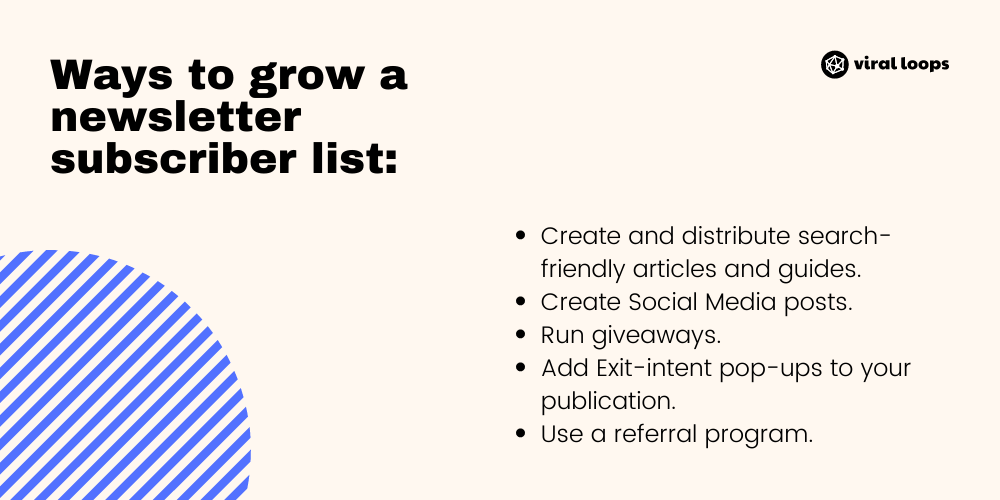 Ways to grow your newsletter subscriber list