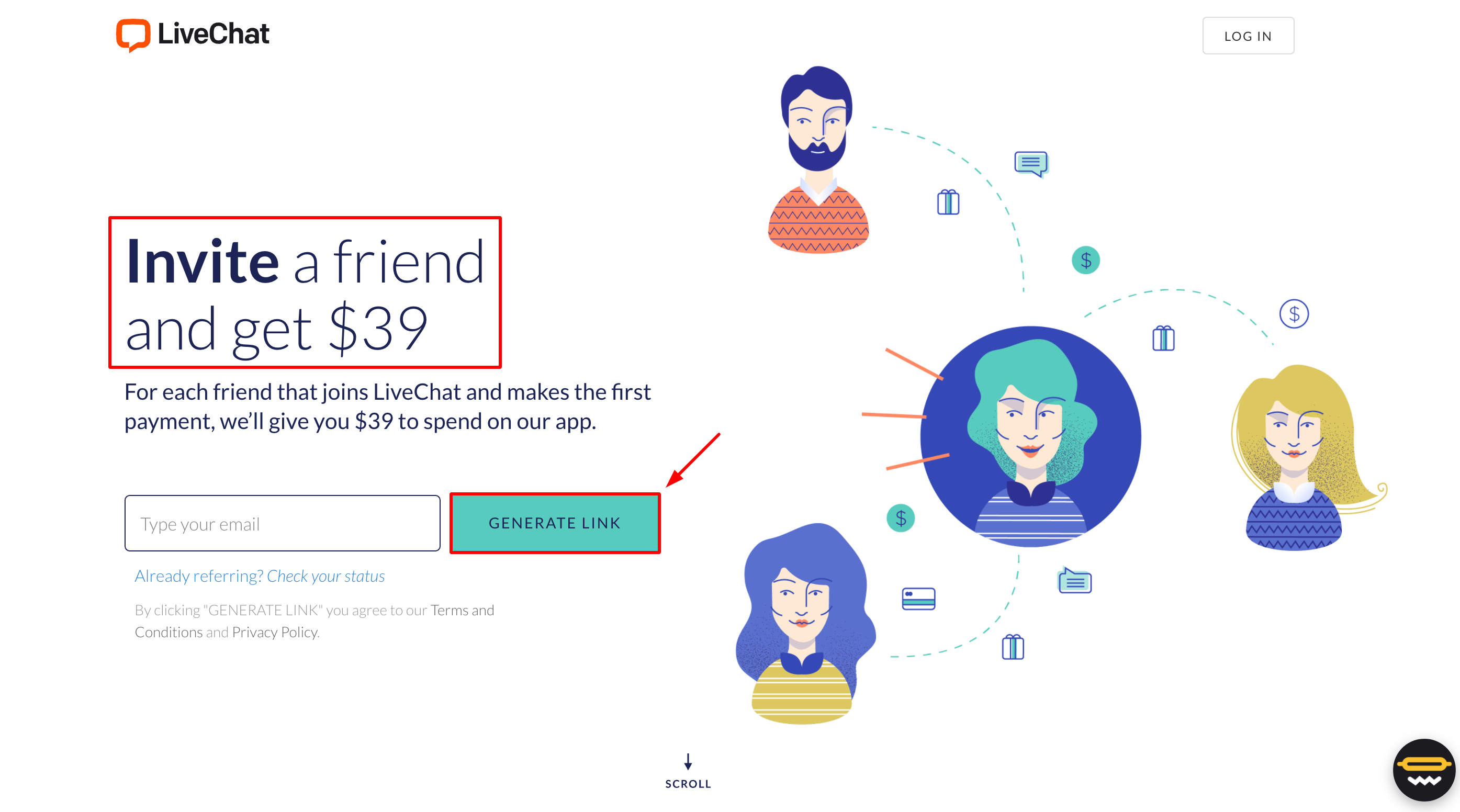 LiveChat referral program