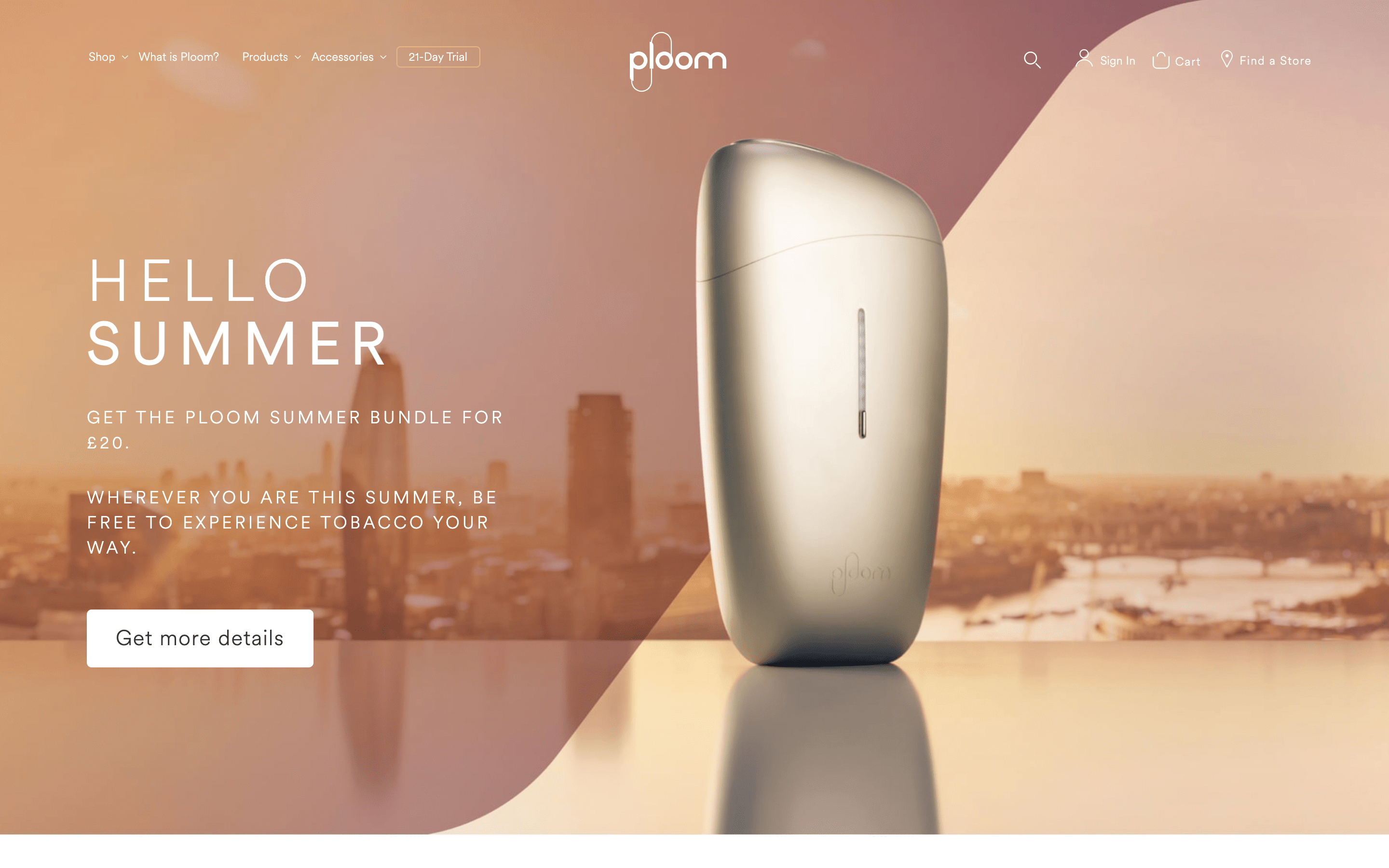 Ploom Homepage